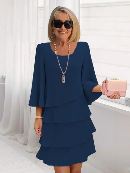 Élise – Vestido elegante fluido con volantes