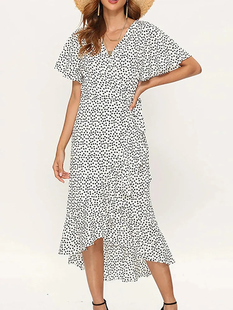 Celeste | Vestido Largo Bohemio de Gasa Floral