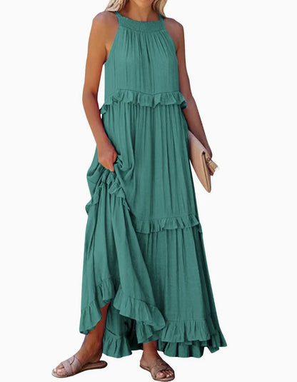 Miranda | Vestido Fluido de Borde Natural