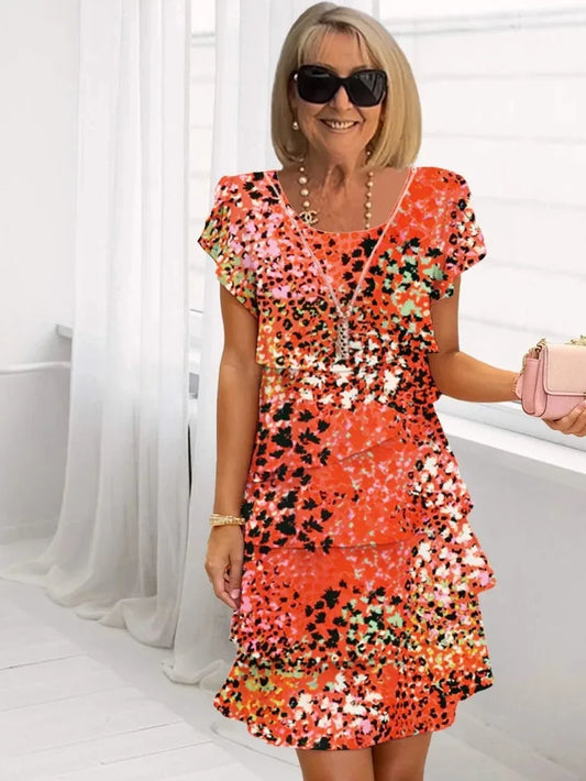 Brigitte – Vestido elegante fluido con volantes