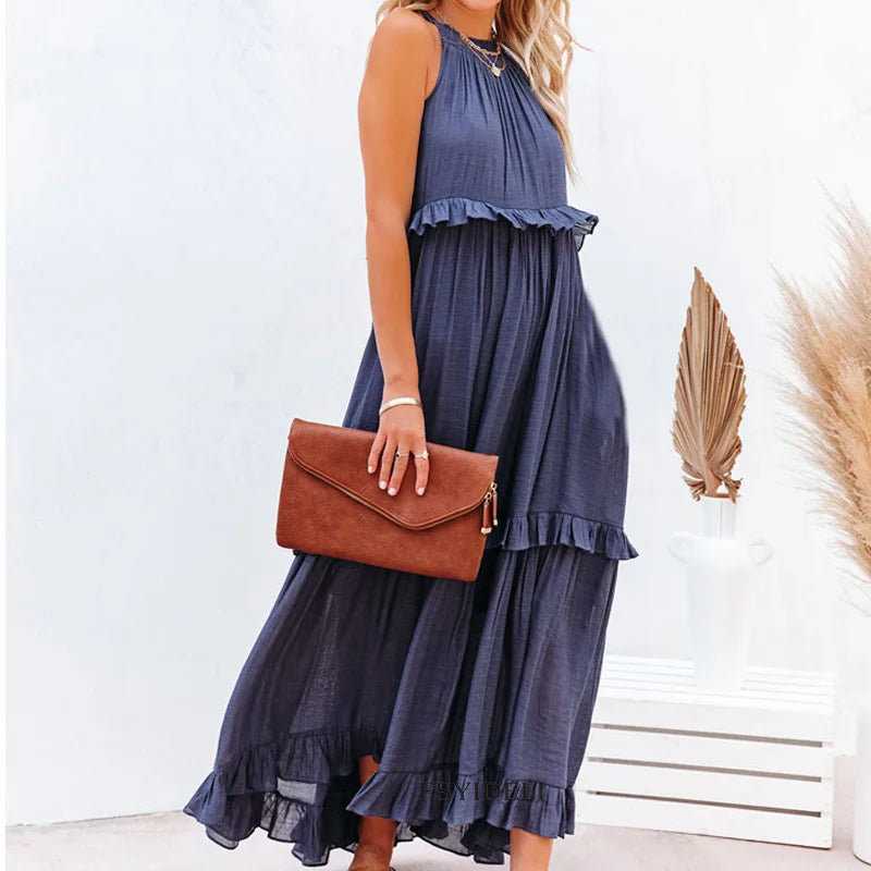Miranda | Vestido Fluido de Borde Natural