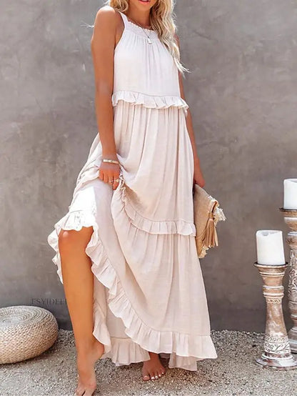 Miranda | Vestido Fluido de Borde Natural