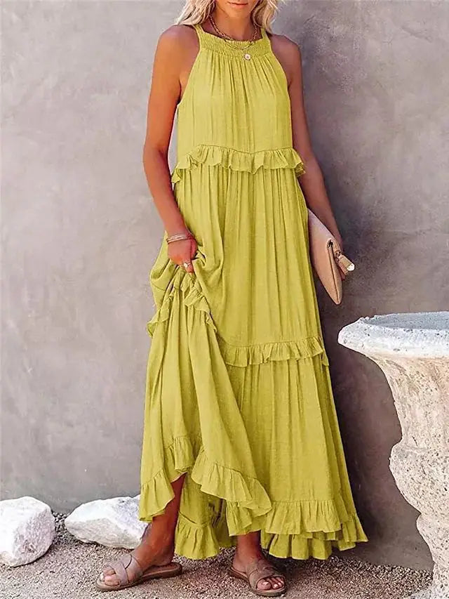 Miranda | Vestido Fluido de Borde Natural