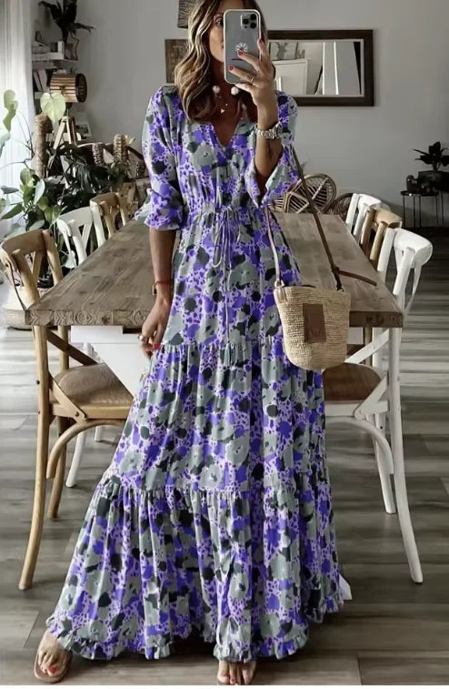 Nerina | Vestido Bohemio de Fluidez Natural