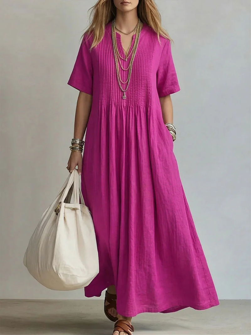 Enora | Vestido plisado moldeador