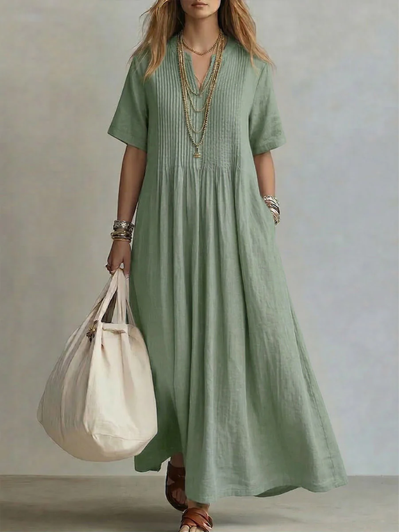 Enora | Vestido plisado moldeador
