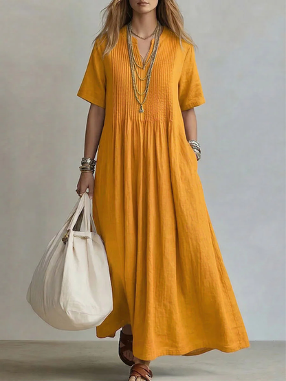 Enora | Vestido plisado moldeador