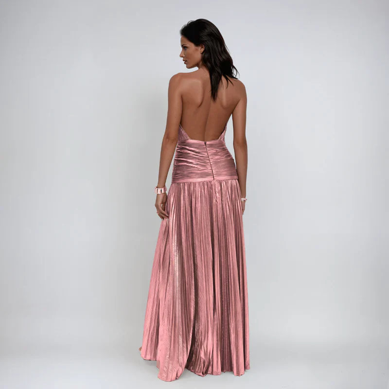 Nerina | Brillo Halter de Espalda Abierta