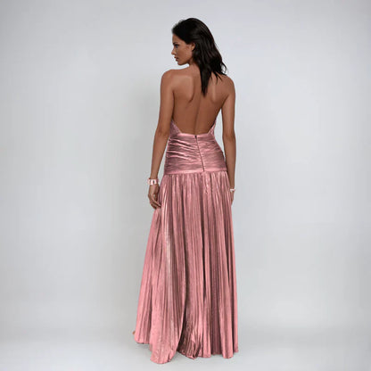 Nerina | Brillo Halter de Espalda Abierta